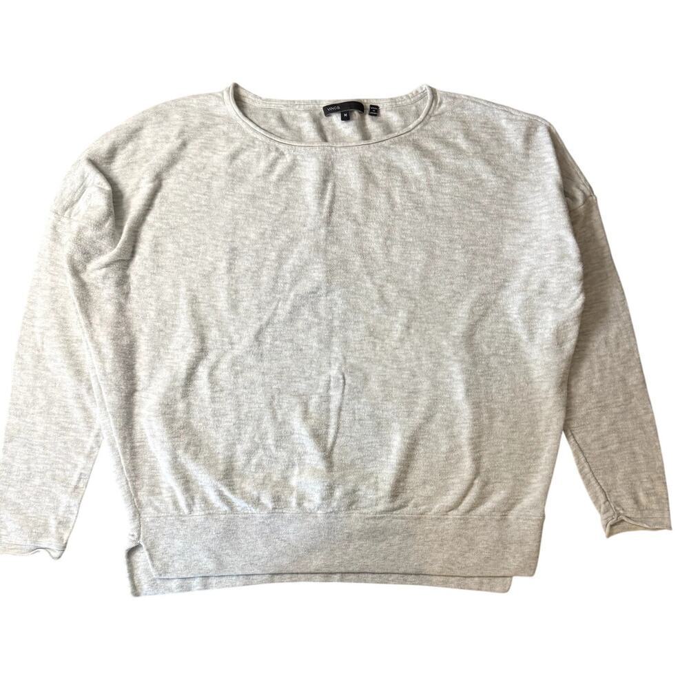 Vince Women's Long Sleeve Sweater Size Medium White/Gray